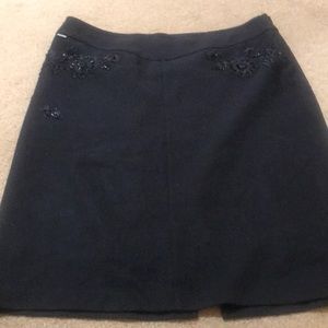 🌸NEW🌸 Moschino Jeans Vintage Black Beaded Flower Skirt
